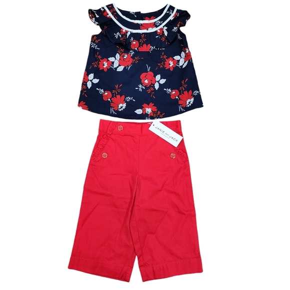NWT Janie and Jack Baby Girl Sleeveless Set B0024